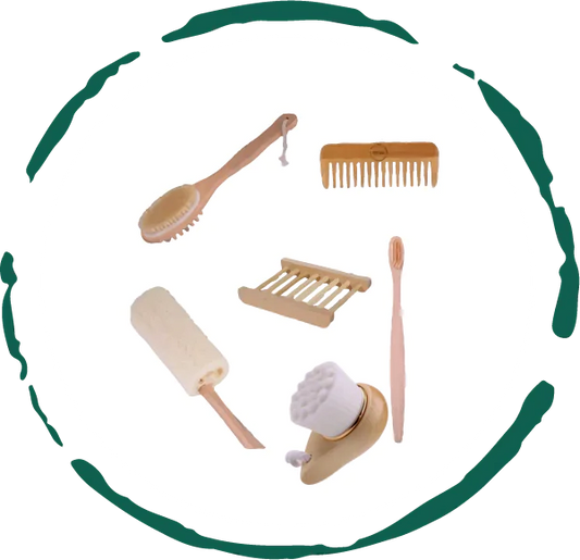 Kit de Esenciales de Baño Ecológicos y Zero-Waste en Bambú