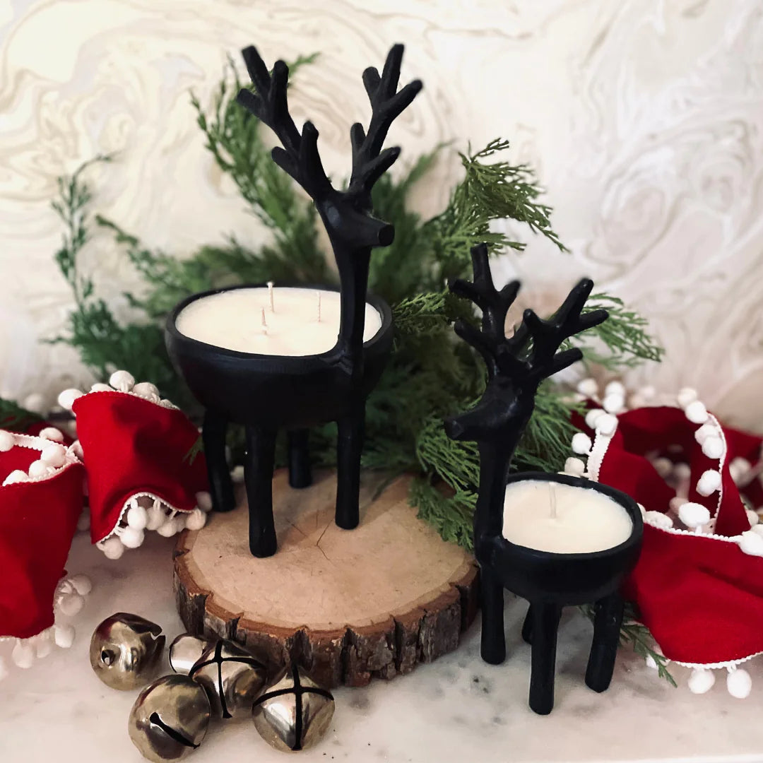 On Dasher On Dancer Candle Set - Woodland Chateau