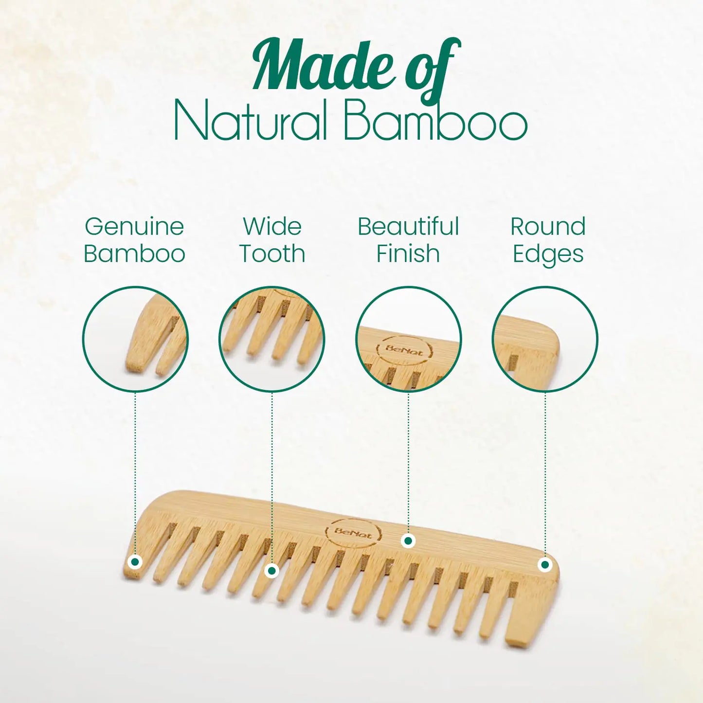 All-Natural Bamboo Hair Comb 