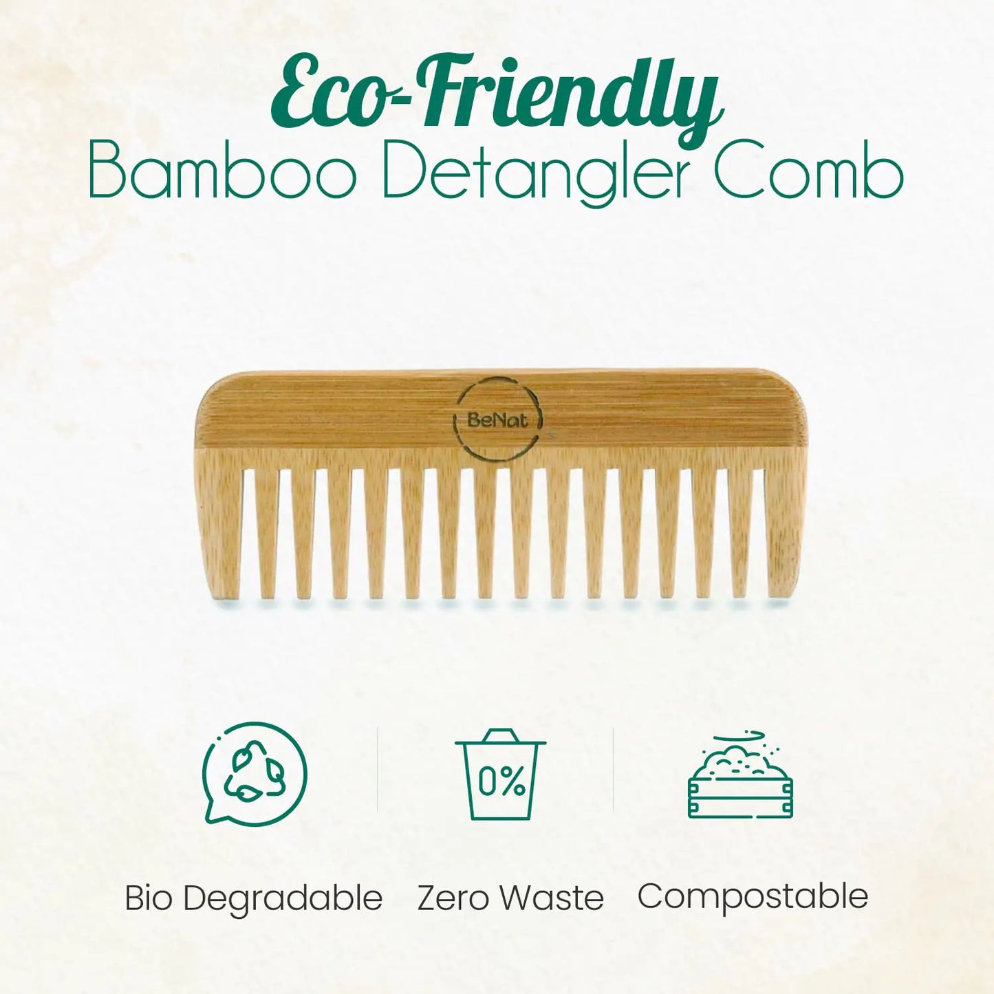 All-Natural Bamboo Hair Comb 