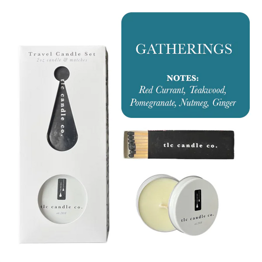 Travel Candle with Matches - Gatherings