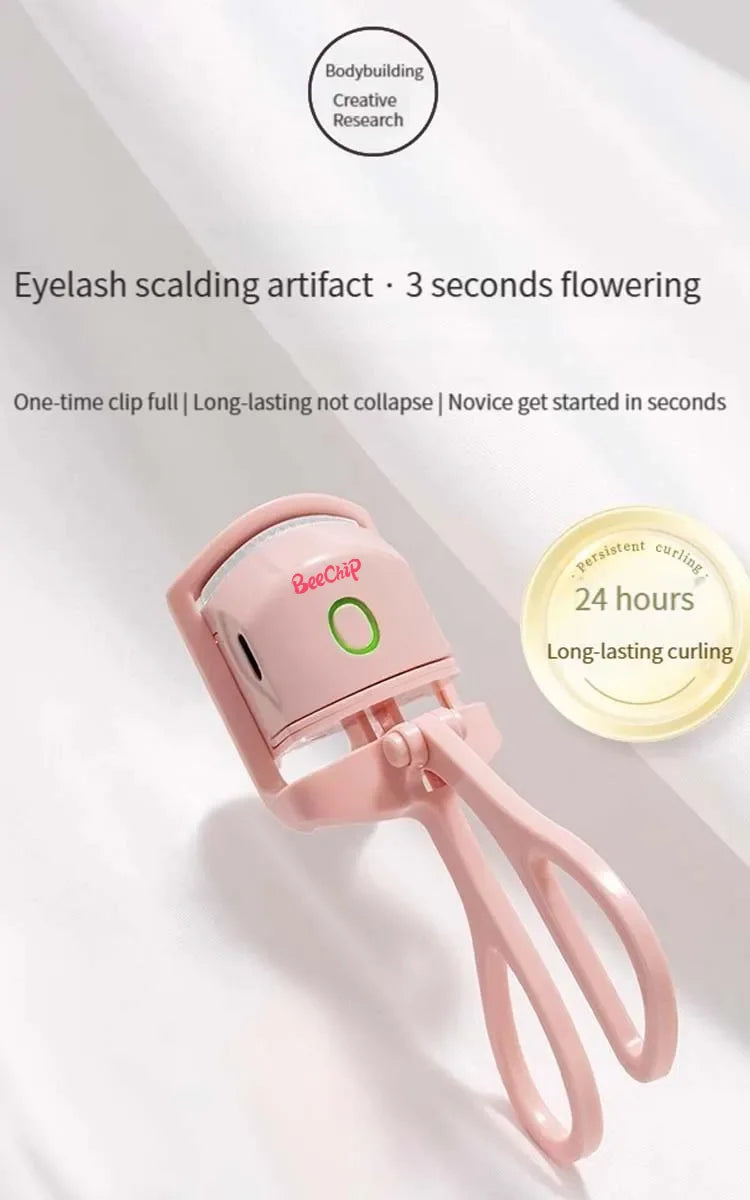 Pink Electric Eyelash Curler: Fast, Portable and Long Lasting