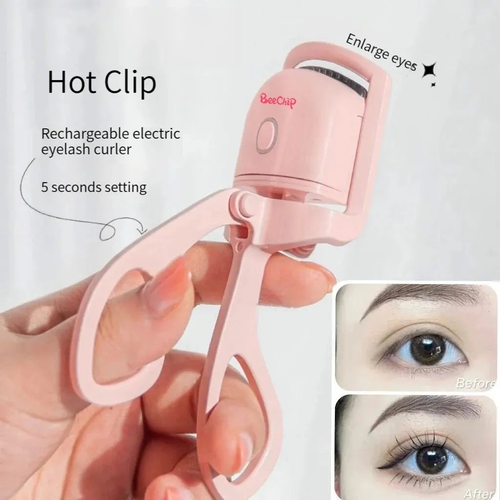 Pink Electric Eyelash Curler: Fast, Portable and Long Lasting