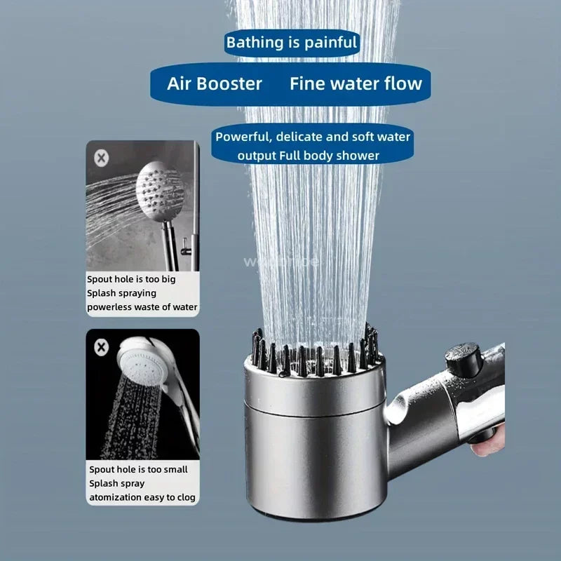 4 in 1 Shower Head: Massage, High Pressure and Ecological Filter