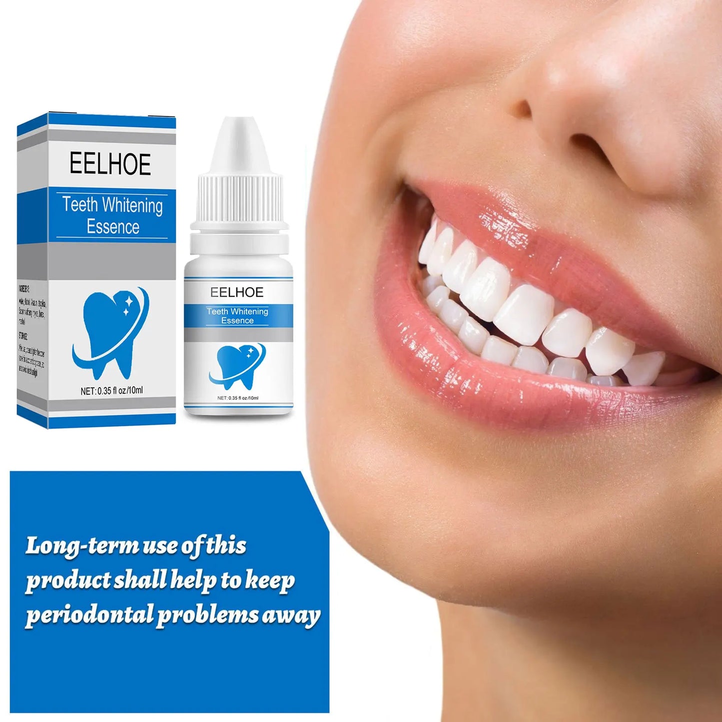 EELHOE Teeth Whitening Serum Caries Remove Teeth Plaque Remover Yellow Tooth Stain Cleaner Teeth Cleansing Dental Repair Serum