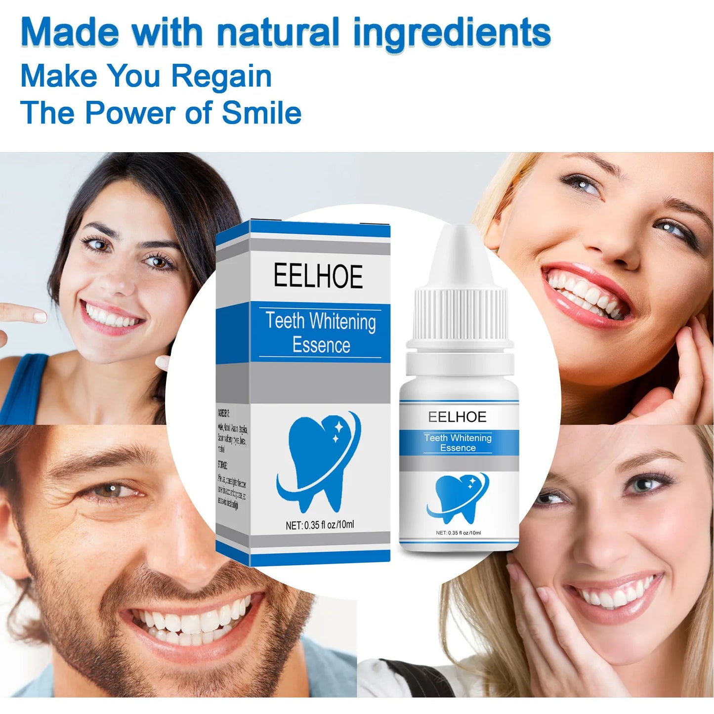 EELHOE Teeth Whitening Serum Caries Remove Teeth Plaque Remover Yellow Tooth Stain Cleaner Teeth Cleansing Dental Repair Serum