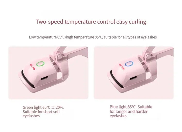 Pink Electric Eyelash Curler: Fast, Portable and Long Lasting