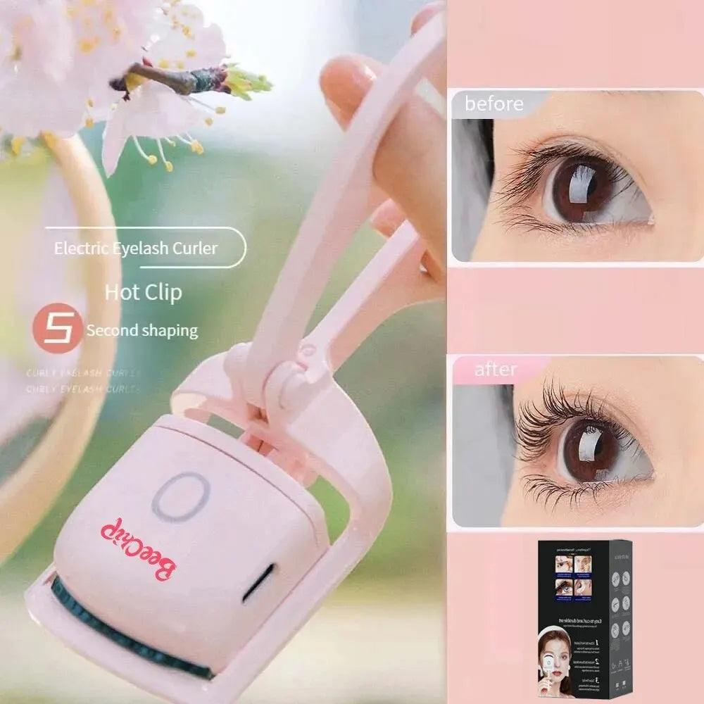 Pink Electric Eyelash Curler: Fast, Portable and Long Lasting