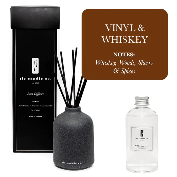 Reed Diffuser - Vinyl &amp; Whiskey