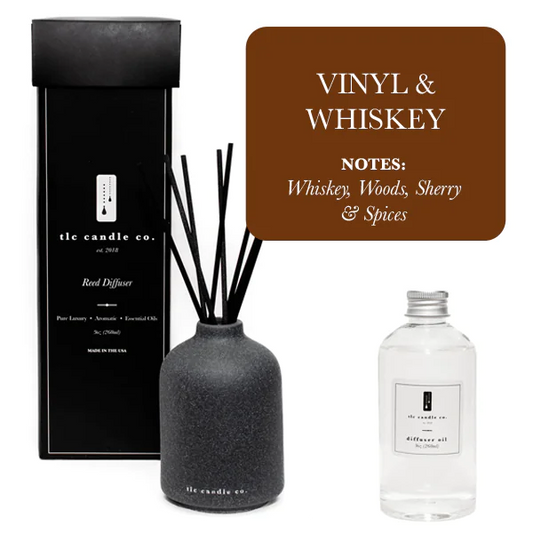 Reed Diffuser - Vinyl &amp; Whiskey