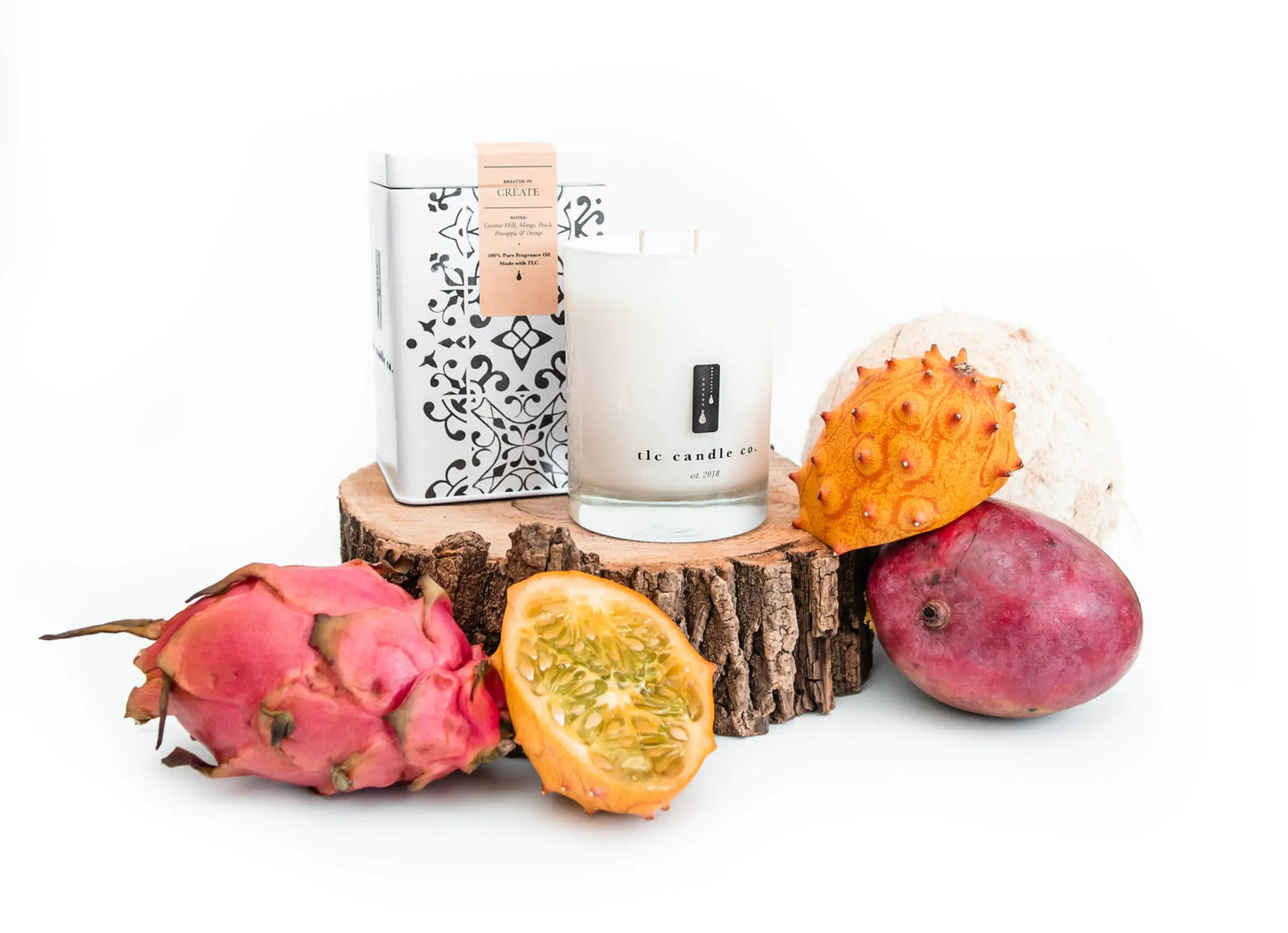 Create - Coconut and Tropical Fruits Soy Candle