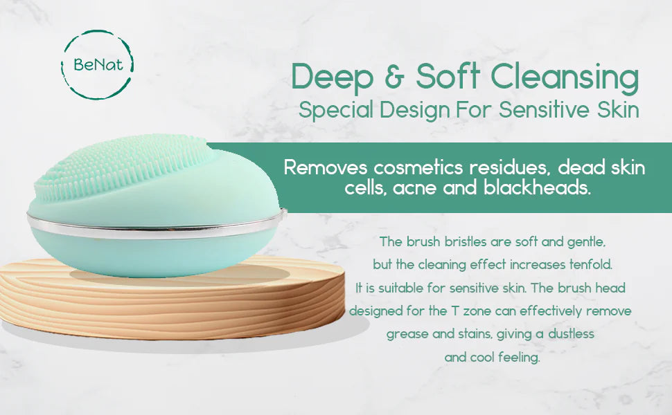 Electric Facial Brush Gentle and Effective Cleanser for Sensitive Skin