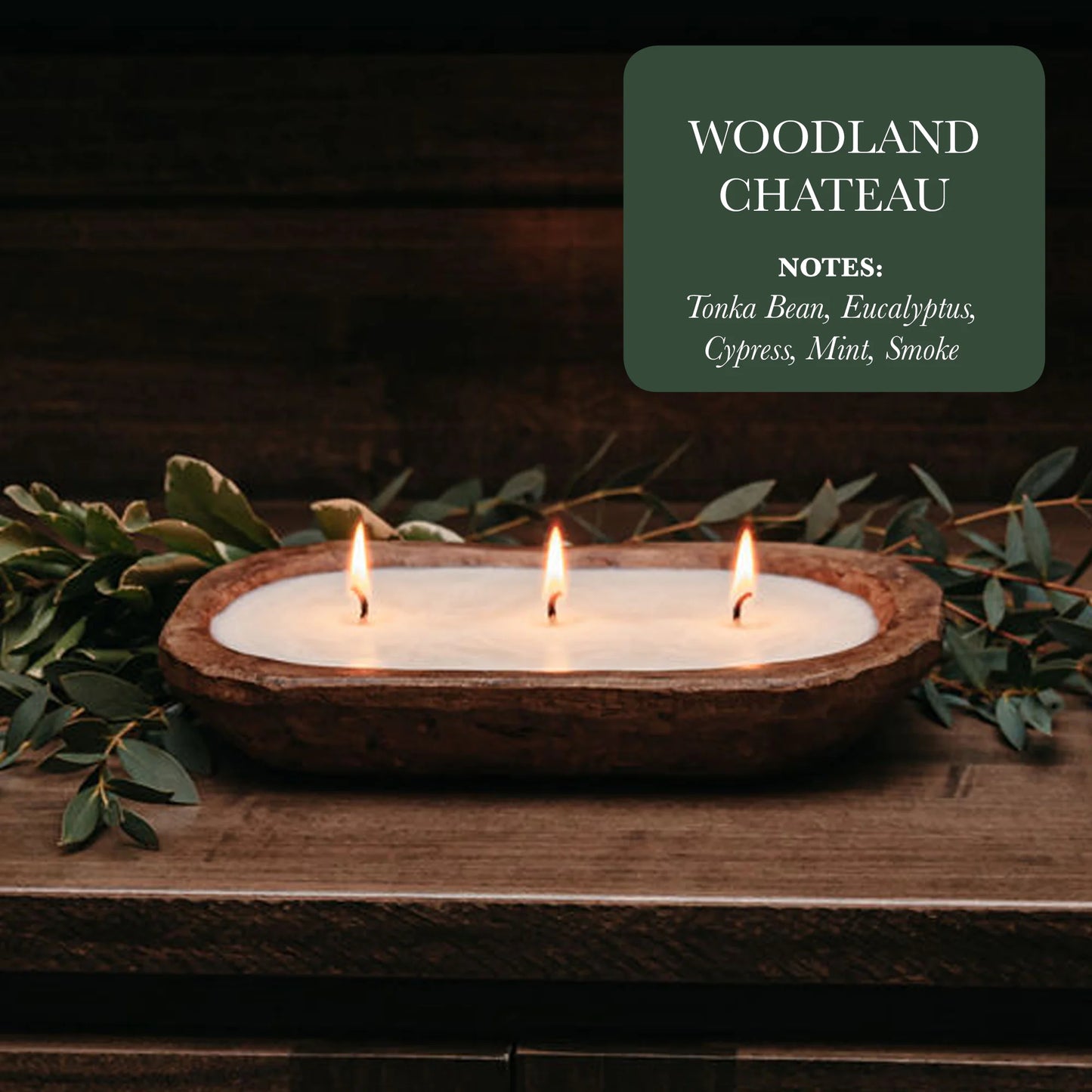 3-Wick Dough Bowl Soy Candle - Woodland Chateau