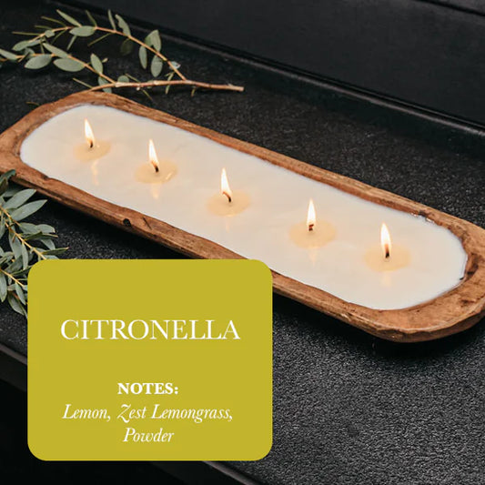 5-Wick Dough Bowl Soy Candle - Citronella